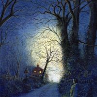 An Event at Flasby Top - Walking the Dog on a Winter Evening